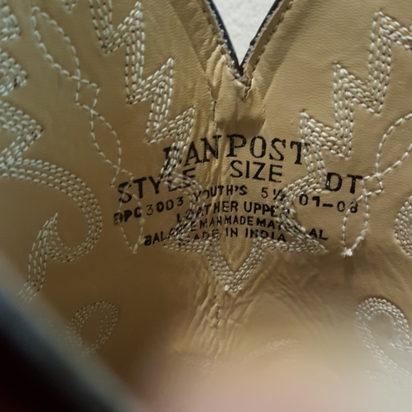 Dan Post Brown Leather Cowboy Boots. Size 6/6.5 - Picture 8 of 8